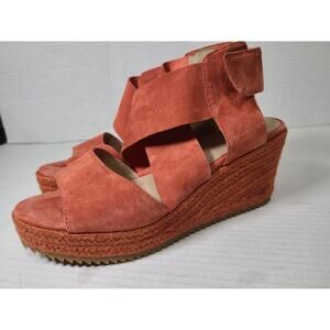 EILEEN FISHER Women's WILLOW Espadrille PLATFORM WEDGE Sandals 7